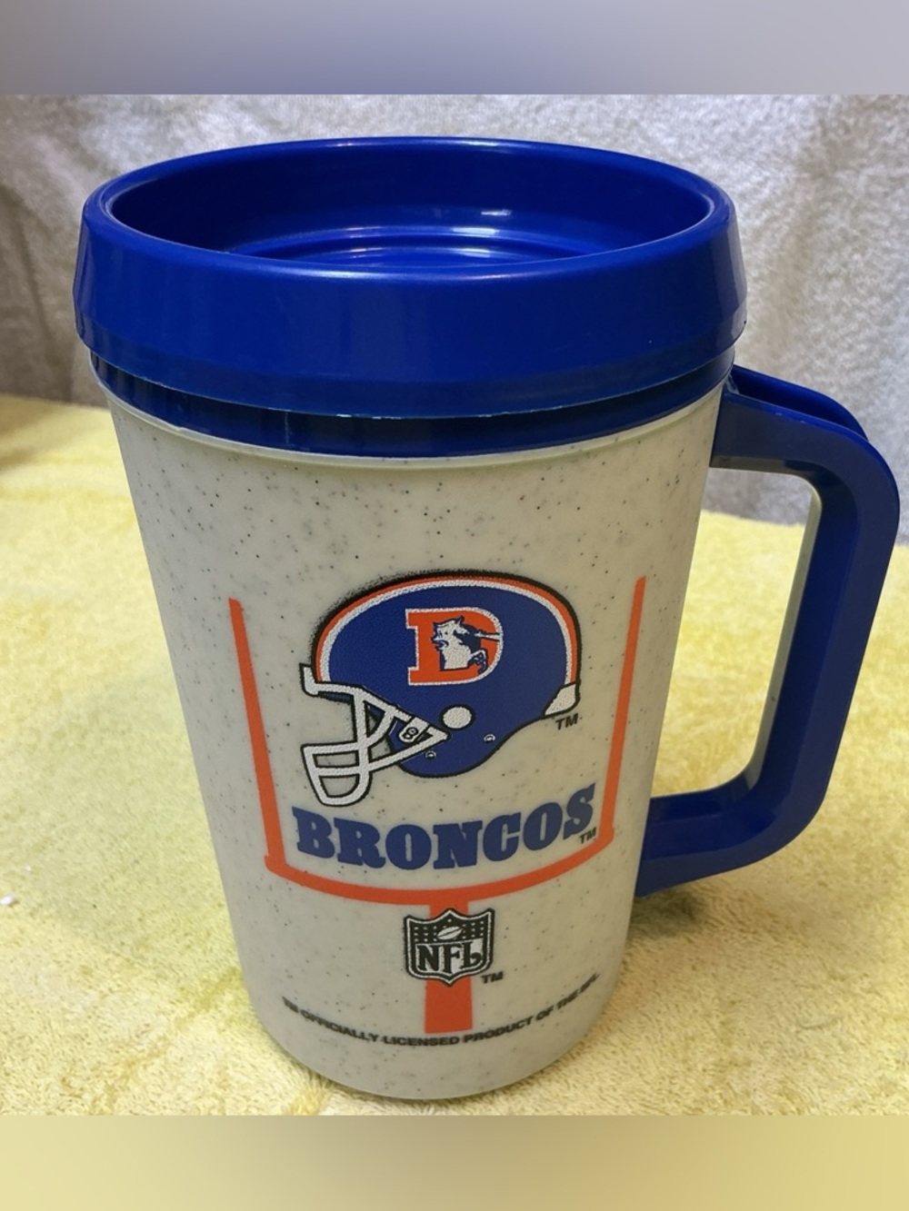 Vintage Aladdin NFL Denver Broncos 7-11 Plastic 20oz Insulated Mug